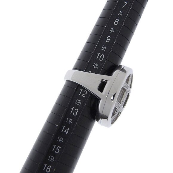 CARTIER pasha ring Ring diamond grid K18 white gold/diamond/White shell #5... - Picture 11 of 12